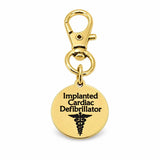 Implanted Cardiac Defibrillator Goldtone Charm