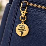Mitral Valve Prolapse Goldtone Clip On Charm