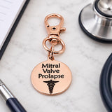 Mitral Valve Prolapse Rose Goldtone Clip On Charm