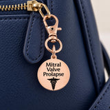 Mitral Valve Prolapse Rose Goldtone Clip On Charm