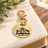 Great Is Thy Faithfulness Goldtone Clip On Charm