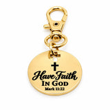 Have Faith In God Goldtone Clip On Charm
