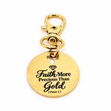 Faith More Precious Goldtone Clip On Charm