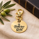 Faith More Precious Goldtone Clip On Charm
