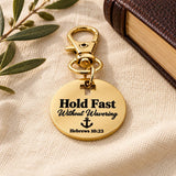 Hold Fast Without Wavering Goldtone Clip On Charm