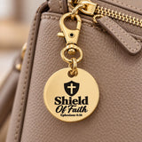 Shield Of Faith Goldtone Clip On Charm