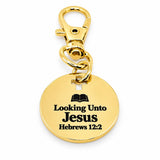 Looking Unto Jesus Goldtone Clip On Charm