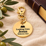 Looking Unto Jesus Goldtone Clip On Charm