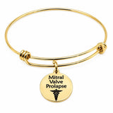 Mitral Valve Prolapse Goldtone Charm Bracelet