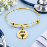 Mitral Valve Prolapse Goldtone Charm Bracelet