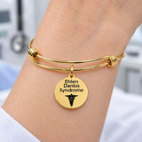Ehlers Danlos Syndrome Goldtone Charm Bracelet
