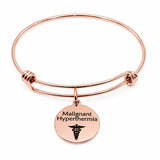 Malignant Hyperthermia Rose Goldtone Bracelet