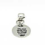 The Just Shall Live By Faith Clip On Charm