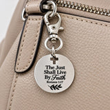 The Just Shall Live By Faith Clip On Charm