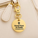 Stand Fast In Faith Goldtone Clip On Charm