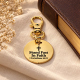 Stand Fast In Faith Goldtone Clip On Charm