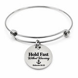 Hold Fast Without Wavering Charm Bracelet