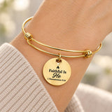 Faithful Is He Goldtone Charm Bracelet