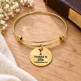 Faithful Is He Goldtone Charm Bracelet