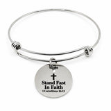 Stand Fast In Faith Charm Bracelet