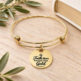 Precious Faith Goldtone Charm Bracelet