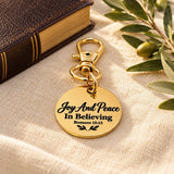 Joy And Peace In Believing Goldtone Clip On Charm
