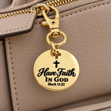 Have Faith In God Goldtone Clip On Charm