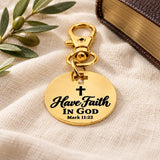 Have Faith In God Goldtone Clip On Charm