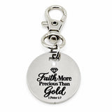 Faith More Precious Than Gold Clip On Charm