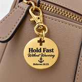 Hold Fast Without Wavering Goldtone Clip On Charm
