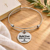 Hold Fast Without Wavering Charm Bracelet