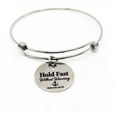 Hold Fast Without Wavering Charm Bracelet