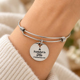Faithful Is He Charm Bracelet