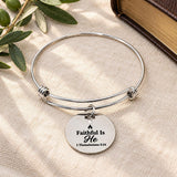 Faithful Is He Charm Bracelet