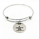 Faithful Is He Charm Bracelet