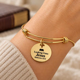Looking Unto Jesus Goldtone Charm Bracelet
