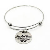 Joy And Peace In Believing Charm Bracelet