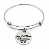 Joy And Peace In Believing Charm Bracelet