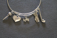 Golf Mom Expandable Bangle Charm Bracelet, Golf Grandma, Love to Golf, Wife Gift for Her, Gift For Grandma, Golf Jewelry Gift, Golfing Charm