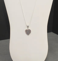 Serenity Courage Wisdom Heart on Silver Chain Necklace, Serenity Prayer Necklace, Christian Jewelry Recovery Gift for Her, Mom Gift