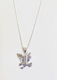 Trust In The Lord and Soar on Wings Like Eagles Pendant on Silver Chain; Isaiah 40:31 Bible Verse Jewelry, Gift For Her