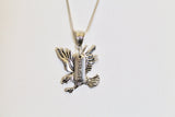 Trust In The Lord and Soar on Wings Like Eagles Pendant on Silver Chain; Isaiah 40:31 Bible Verse Jewelry, Gift For Her