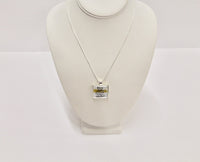 When My Heart Is Overwhelmed Psalms 61:2 Pendant on Silver Chain, Bible Verse Jewelry, Sympathy Gift, Religious Jewelry, Inspire