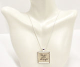 Turn Your Worries Into Prayer Phil 4:6 Pendant on Silver Chain, Bible Verse Jewelry, Sympathy Gift, Gift For Her, Prayer Jewelry