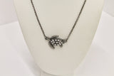 Gunmetal Silver Turtle Connector Pendant Necklace, Gift For Her, Turtle Jewelry, Turtle Necklace, Turtle Lover Jewelry, Beach Lover