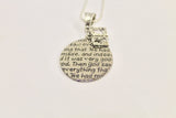 In The Beginning Genesis Pendant on Silver Chain, Bible Verse Jewelry, Gift For Her, Girlfriend Gift, Religious Jewelry
