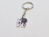 Love Volleyball Keychain, Keyring Gift, Easter Gift, Volleyball Player Gift, Volleyball Mom Gift, Volleyball Team Gift, Gift For Her