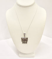 Stock Show Mom Pendant on Silver Chain Necklace, Gift For Mom, Gift For Her, Cattle Show Mom