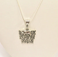 Stock Show Mom Pendant on Silver Chain Necklace, Gift For Mom, Gift For Her, Cattle Show Mom