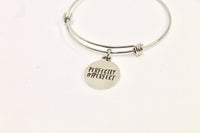 Perfectly Imperfect Expanding Bangle Charm Bracelet, Girlfriend Gift, Jewelry Gift For Her, Graduation Gift, Bridesmaid Engraved Bracelet